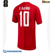 Fotballdrakt Dame Canada Jonathan David #10 Hjemmedrakt VM 2026 Kortermet